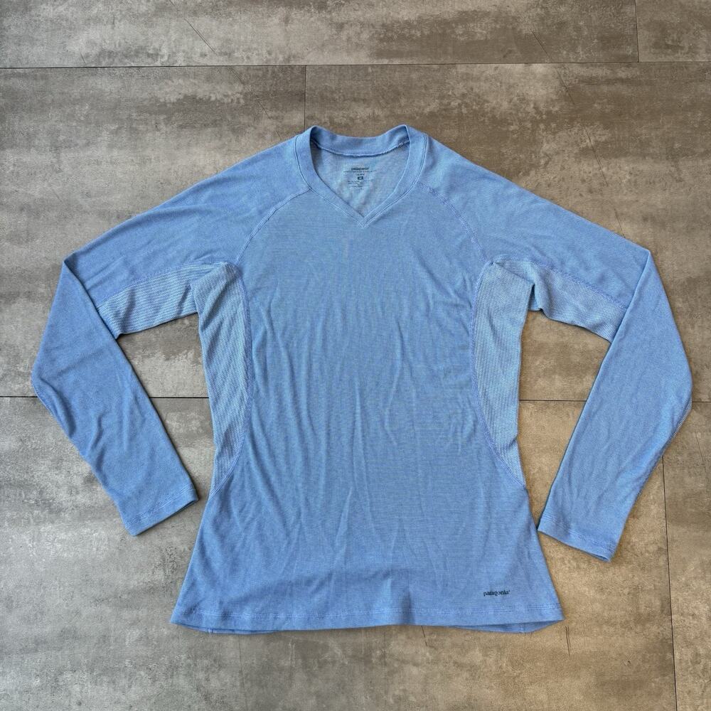 Patagonia Capilene Shirt Women's Medium Blue Performance Baselayer Lightweight